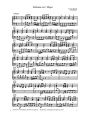 Franz Benda 'Sinfonia Nr.1', C-Dur, für Streicher und B.c. (LeeB 1.1) – Cembalostimme